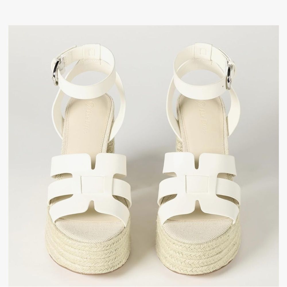 The Drop Women's Bea Platform Heel, White, 6.5